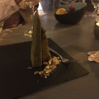 Matcha brownie (non-vegan) at Bubbles and Bites in Cascais