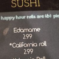 Veggie sushi at The Grumpy Monk in Myrtle Beach