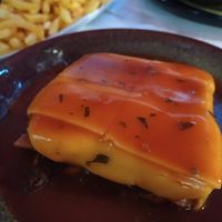 Vegan francesinha com batata at Casanova in Porto