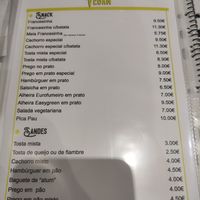 Menu september 2022 at Casanova in Porto