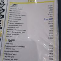 Vegan menu at Casanova in Porto