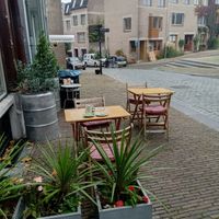 Outside seating area at Bairro Alto in Nijmegen