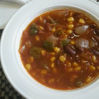 vegetarian chili soup  at Sprouts in Yangon