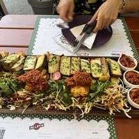 Vegan platter for two people   at Klopa in Sarajevo