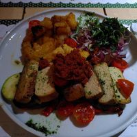 Vegan plate at Klopa in Sarajevo