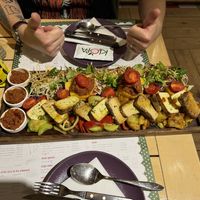 Vegan platter for two (“Klopa Min for two” can be vegan on request)  at Klopa in Sarajevo