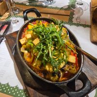 Tofu pot at Klopa in Sarajevo