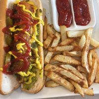 Beyond Saussage Hot Dog at Nabati Bistro in Montreal