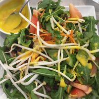 Salad with agave mustard dressing at Nabati Bistro in Montreal