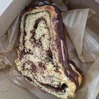 Chocolate babka slice! at Happy Zoe Vegan Bakery in Brooklyn