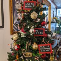 Vegan tree at Happy Zoe Vegan Bakery in Brooklyn