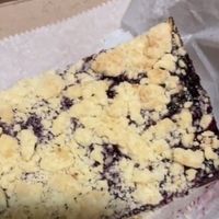 blueberry magic bar  at Happy Zoe Vegan Bakery in Brooklyn