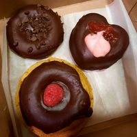 Gluten-free donuts look better than they taste at Happy Zoe Vegan Bakery in Brooklyn