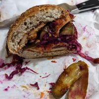 awesome Rainbow sandwich 🤤 at Happy Zoe Vegan Bakery in Brooklyn