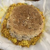 Tofu scramble panini   at Happy Zoe Vegan Bakery in Brooklyn