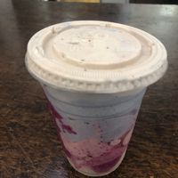 Raw vegan spirulina dragonfruit banana whip   at Happy Zoe Vegan Bakery in Brooklyn
