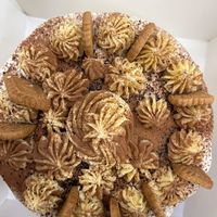 Vegan coffeee biscoff cake   at Happy Zoe Vegan Bakery in Brooklyn