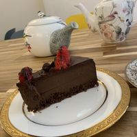 Double chocolate cheesecake 😍  at Happy Zoe Vegan Bakery in Brooklyn