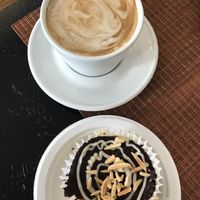 Almond-chocolate-Cheesecake at Happy Zoe Vegan Bakery in Brooklyn