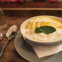 Chao with mango at Cafefin in Prague