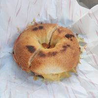 Ham and cheese bagel at Hillgate Cakery in Stockport