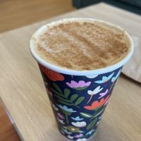 Pumpkin spiced latte with coffee   at Lucky Cat Cafe in Annerley