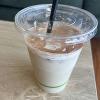 Iced pumpkin latte   at Lucky Cat Cafe in Annerley