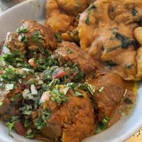 Green banana curry with rotis  at Comptoir V in North West London