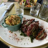 Mac and cheese and ribs made of mushrooms at Comptoir V in North West London