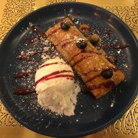 Biscoff apple pie with ice cream at Comptoir V in North West London