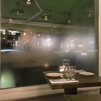 Cosy on the inside, looking out on a cold night  at Comptoir V in North West London