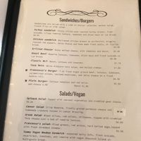 Menu at Francesca's Restaurant in Pawtucket