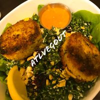 Crab cakes at Plum Cafe in Roswell