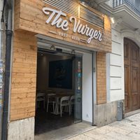 Outside this cute place  at The Vurger in Valencia