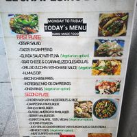 Menu at El Campesino Burger in Madrid