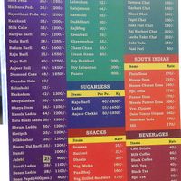 menu at Gautam Sweets - Tip Top in Patan