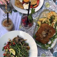 pad thai, traditional polish schabowy and apple crumpets   at Kuchnia PoWolność in Poznan