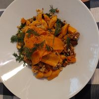 marchewkowe gnocchi / carrot gnocchi at Kuchnia PoWolność in Poznan