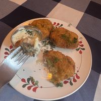 Broad bean fritters   at Kuchnia PoWolność in Poznan