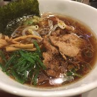 Shoyu (soy sauce) ramen  at Kyushu Jangara Ramen - Ginza in Tokyo