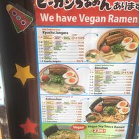 Menu at Kyushu Jangara Ramen - Ginza in Tokyo