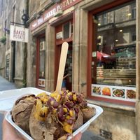 Yum at The Baked Potato Shop in Edinburgh