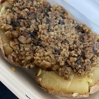 Vegan haggis   at The Baked Potato Shop in Edinburgh