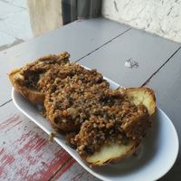 Haggis at The Baked Potato Shop in Edinburgh