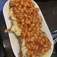 Potato with beans  at The Baked Potato Shop in Edinburgh