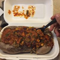 Chilli haggis  at The Baked Potato Shop in Edinburgh