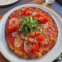 Vegana pizza at L'Arancio in Pisa