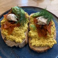 Scrambled ‘egg’ met ‘zalm'  at Plant B in Antwerpen