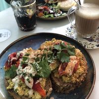 Hummus panini - no egg salad toast   at Plant B in Antwerpen