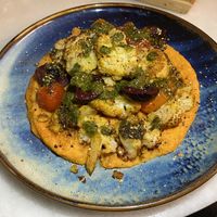 Cauliflower steak with vegetables and sweet potato mash base   at Plant B in Antwerpen
